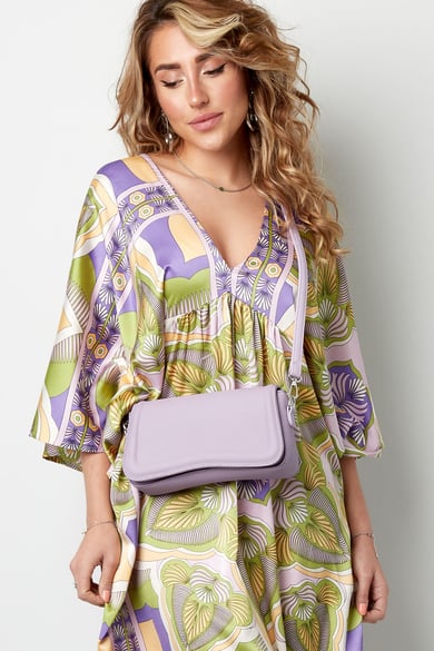 Bolso con forma de onda - PU azul h5 Imagen3